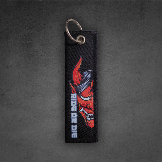 Japanese Oni Mask Jet Tag Keychain - Boost And Rumble