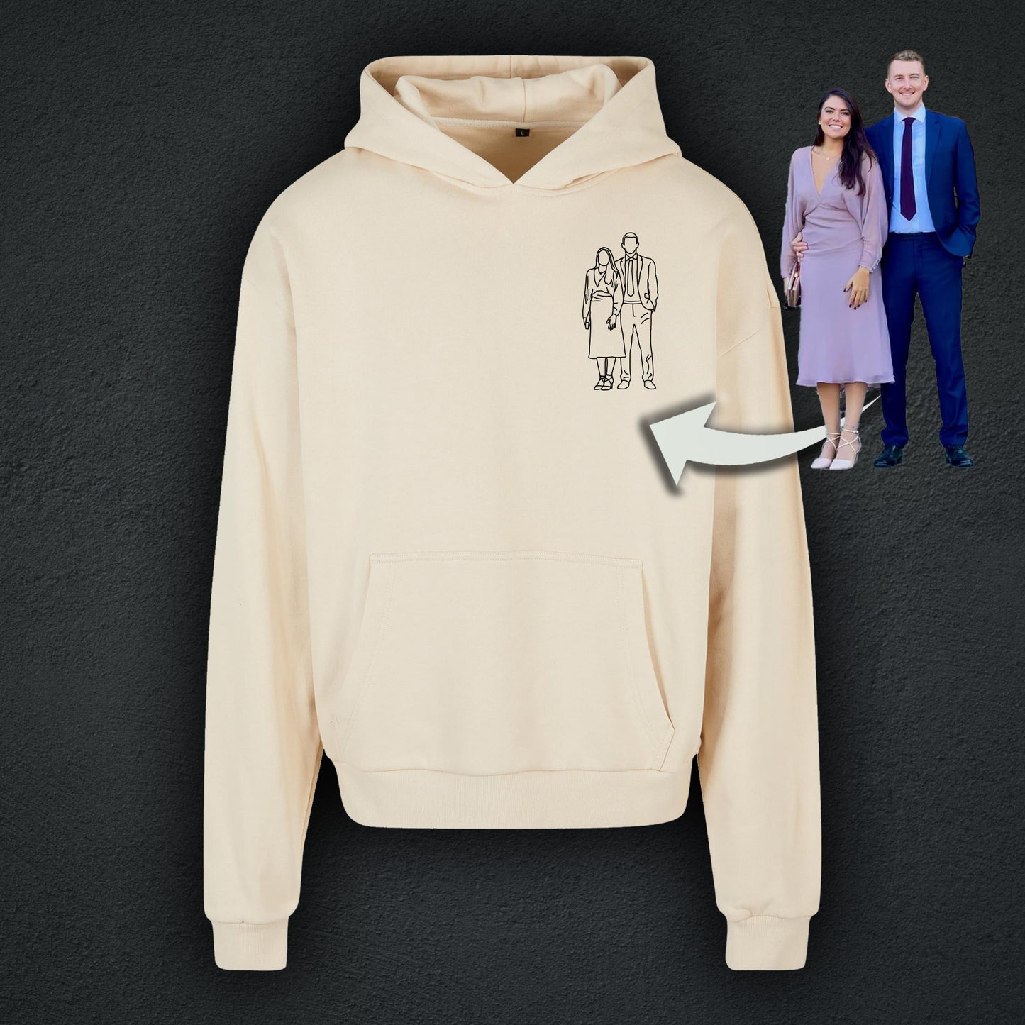Outline Hoodie Embroidered 