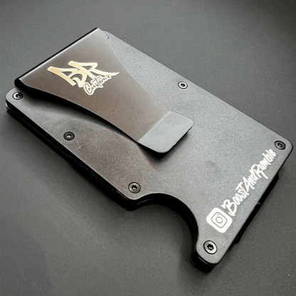 Personalised Metal Wallet - Black - Boost And Rumble